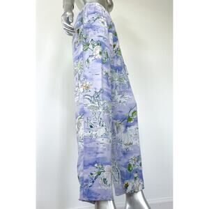 VINTAGE Sea Suns Hawaii Pants Peony Sailor Printed Cropped Capri S